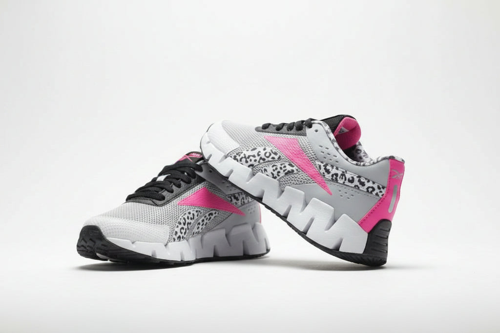 Reebok Zig Dynamica "Grey/Pink/Animal Print"